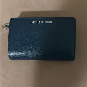 Michael Kors Dark Blue Leather Wallet